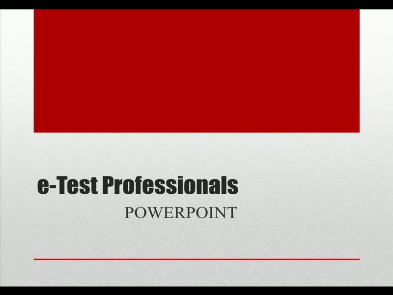 e-Test Profassional Powerpoint 2010